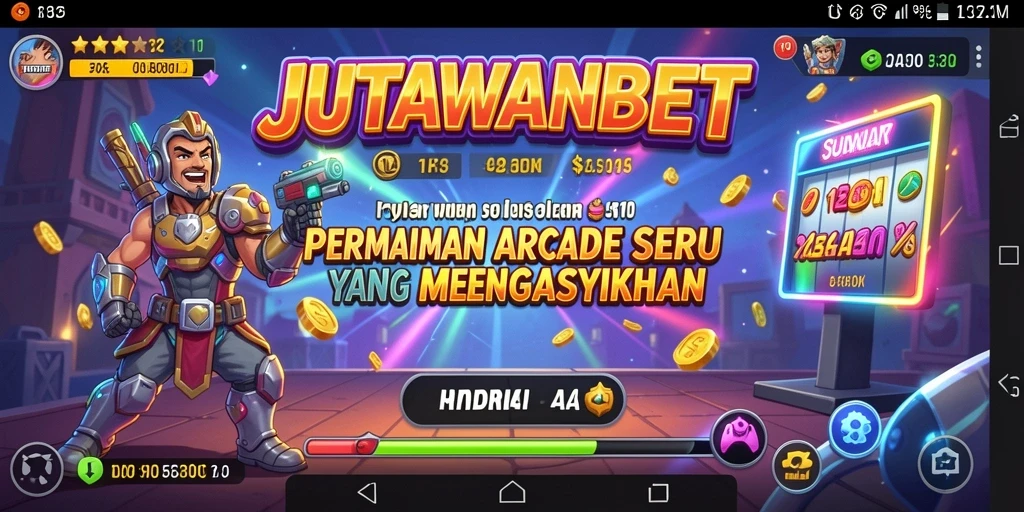 Screenshot utama JUTAWANBET menampilkan aksi gameplay arcade yang mendebarkan.