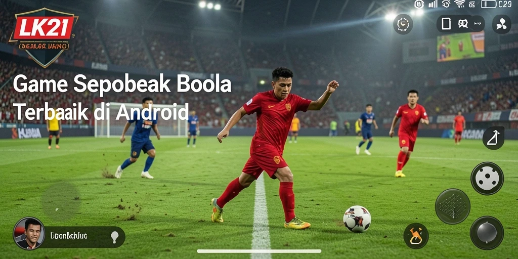 Tampilan gameplay LK21 yang mendebarkan dan penuh aksi sepak bola.