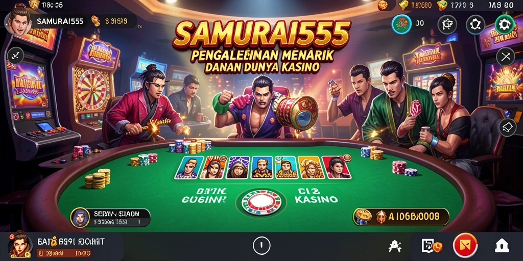 Screenshot gameplay SAMURAI555 yang penuh aksi di kasino.