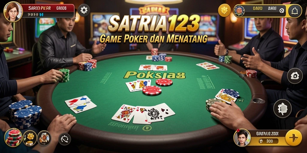 Tampilan gameplay seru dalam SATRIA123 yang menggugah semangat bermain Poker.