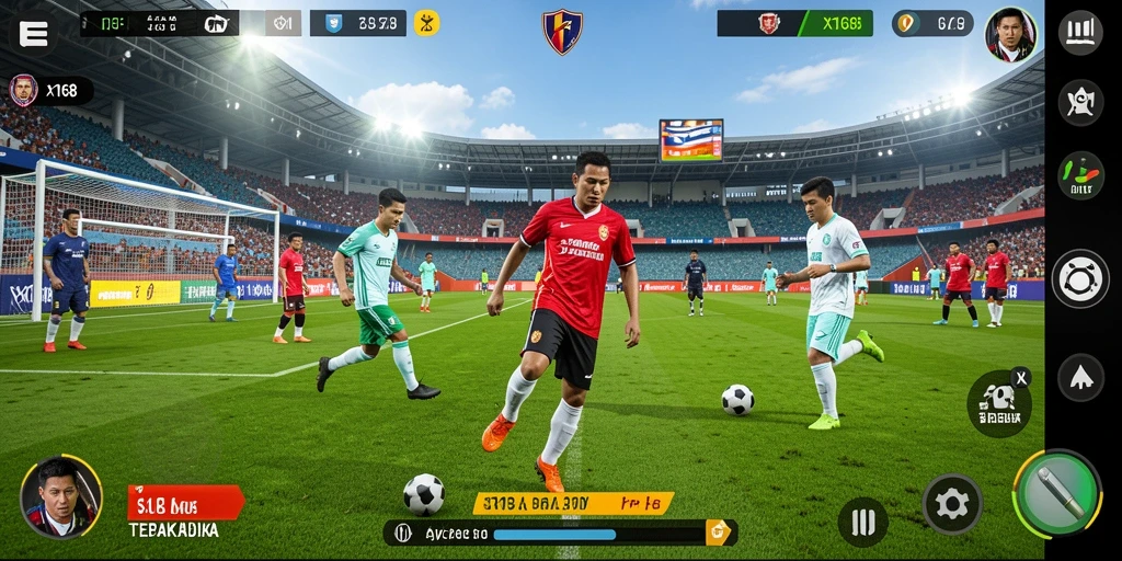 Tampilan gameplay yang menarik dalam X168, siap untuk laga seru.